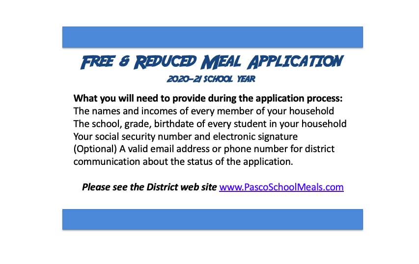 Free and Reduced Lunch Application